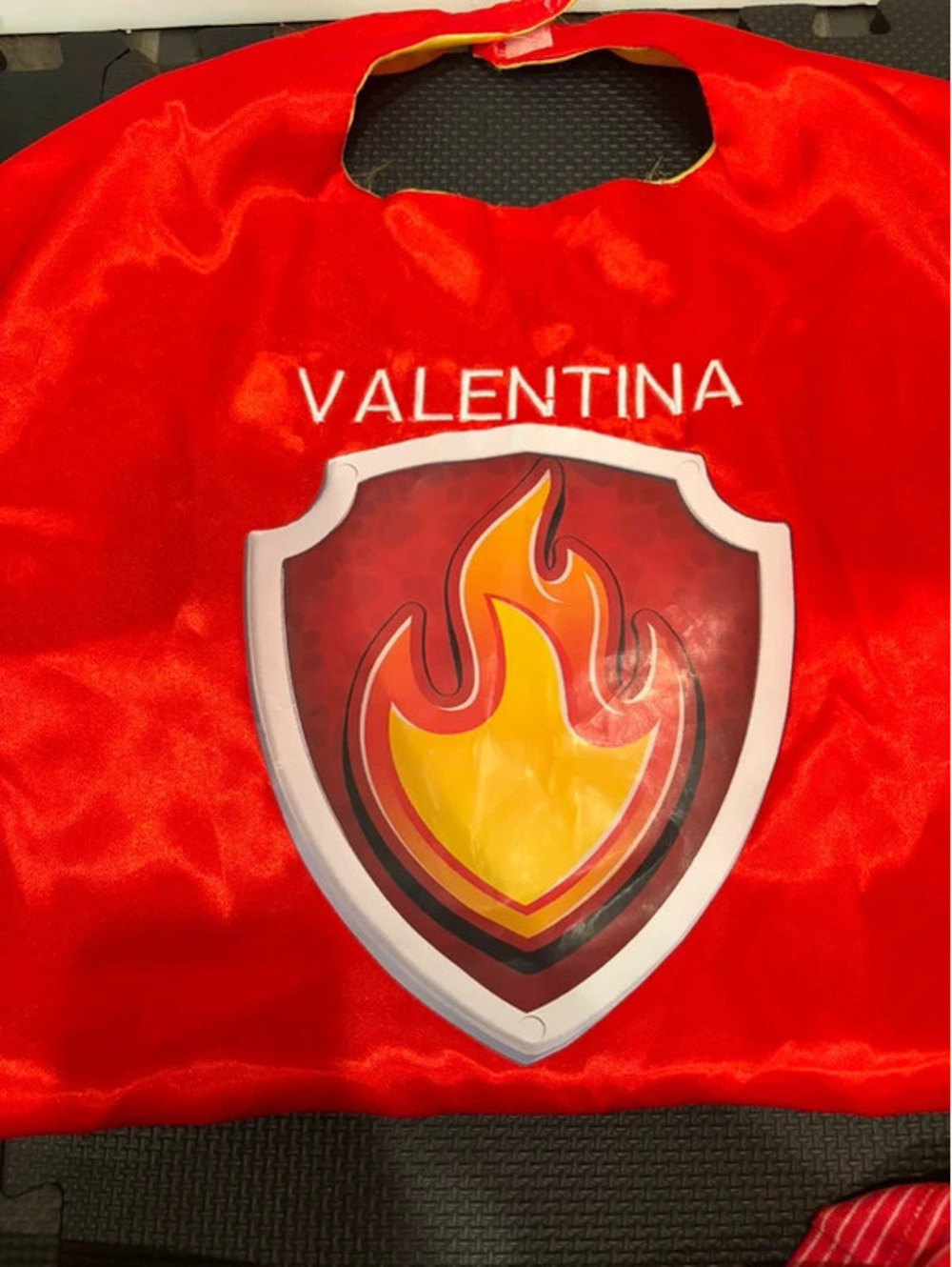 Child Play Cape with name Valentina embroidered